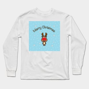 Rudolph the Red-Nosed Reindeer Merry Christmas - Santa Claus Long Sleeve T-Shirt